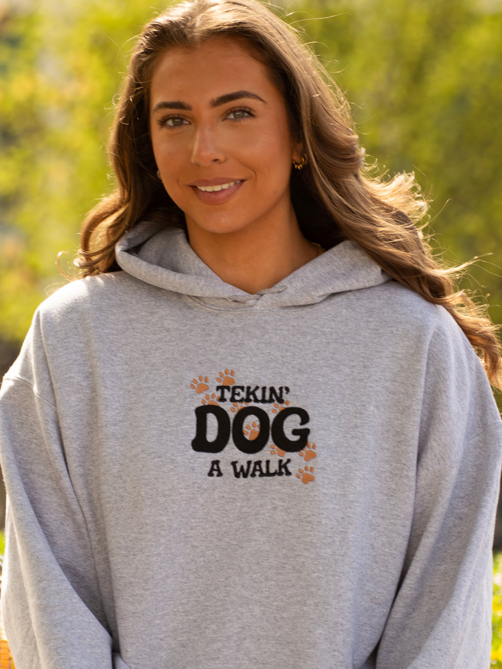 Tekin’ Dog A Walk Sweatshirt Hoodie or T-Shirt
