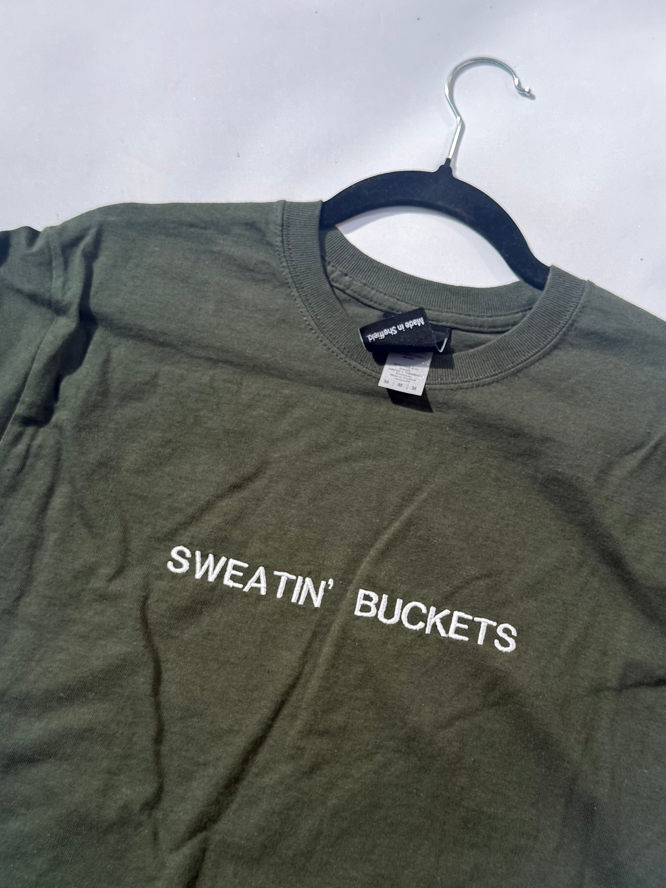 Sweatin Buckets Green M T-Shirt