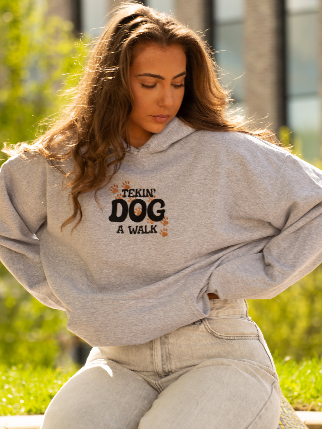 Tekin’ Dog A Walk Sweatshirt Hoodie or T-Shirt