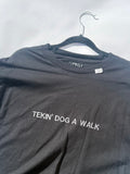 Tekin Dog A Walk Black M T-Shirt