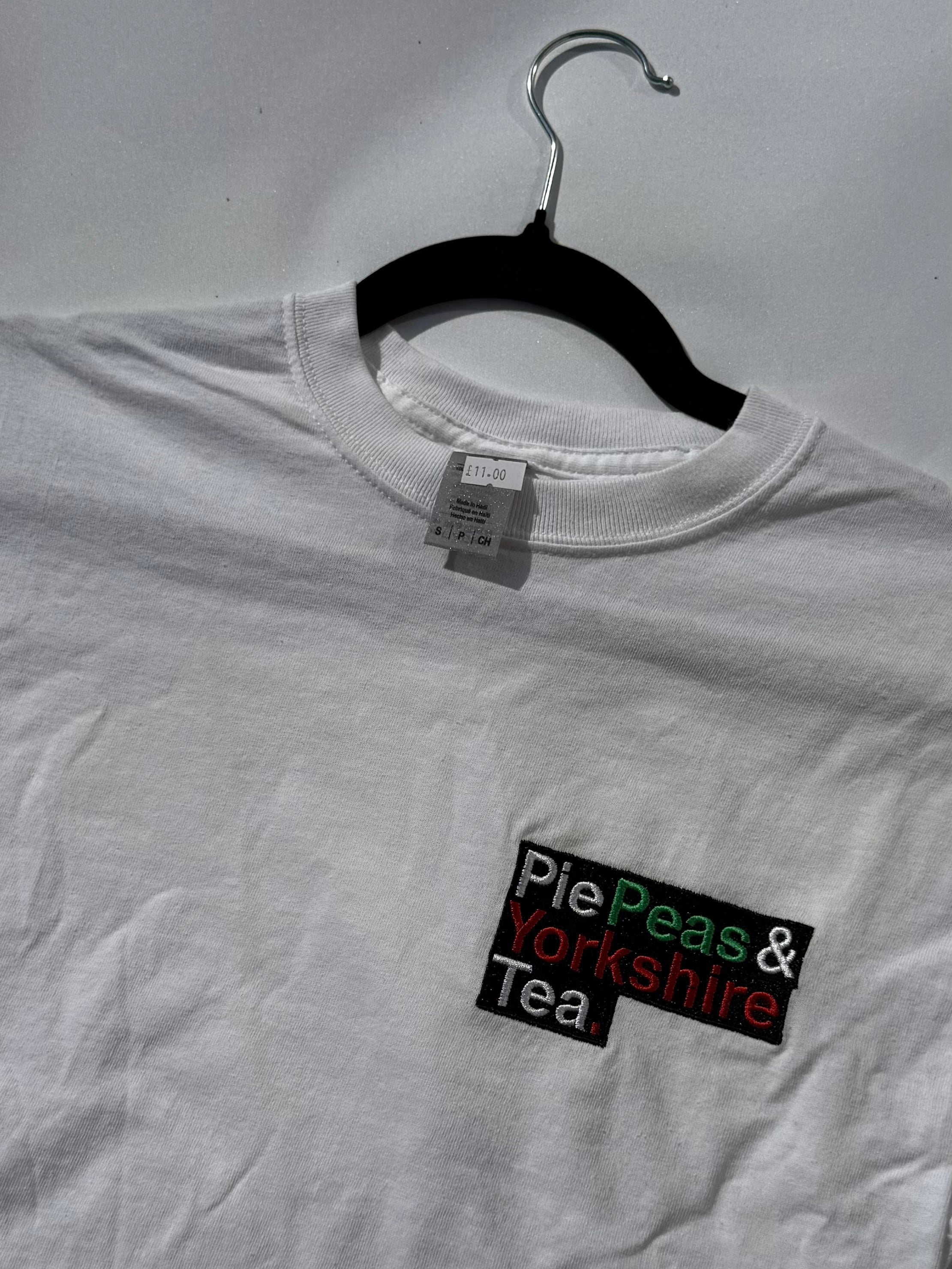 Pie, Peas and Yorkshire Tea White S T-Shirt