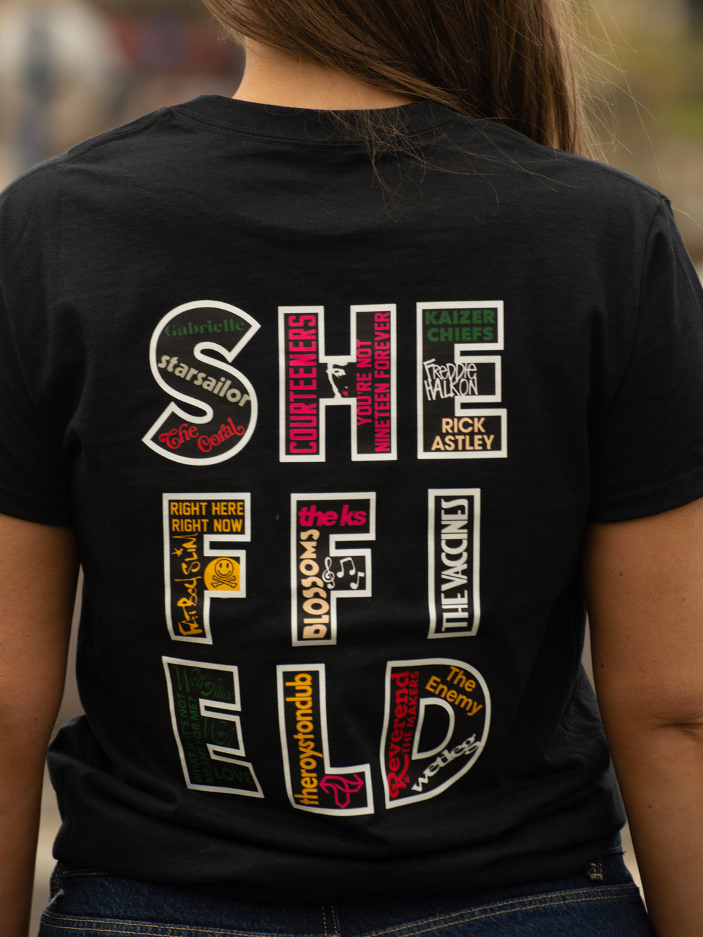 Sheffield Tramlines T-Shirt 2026 Back Print Close Up