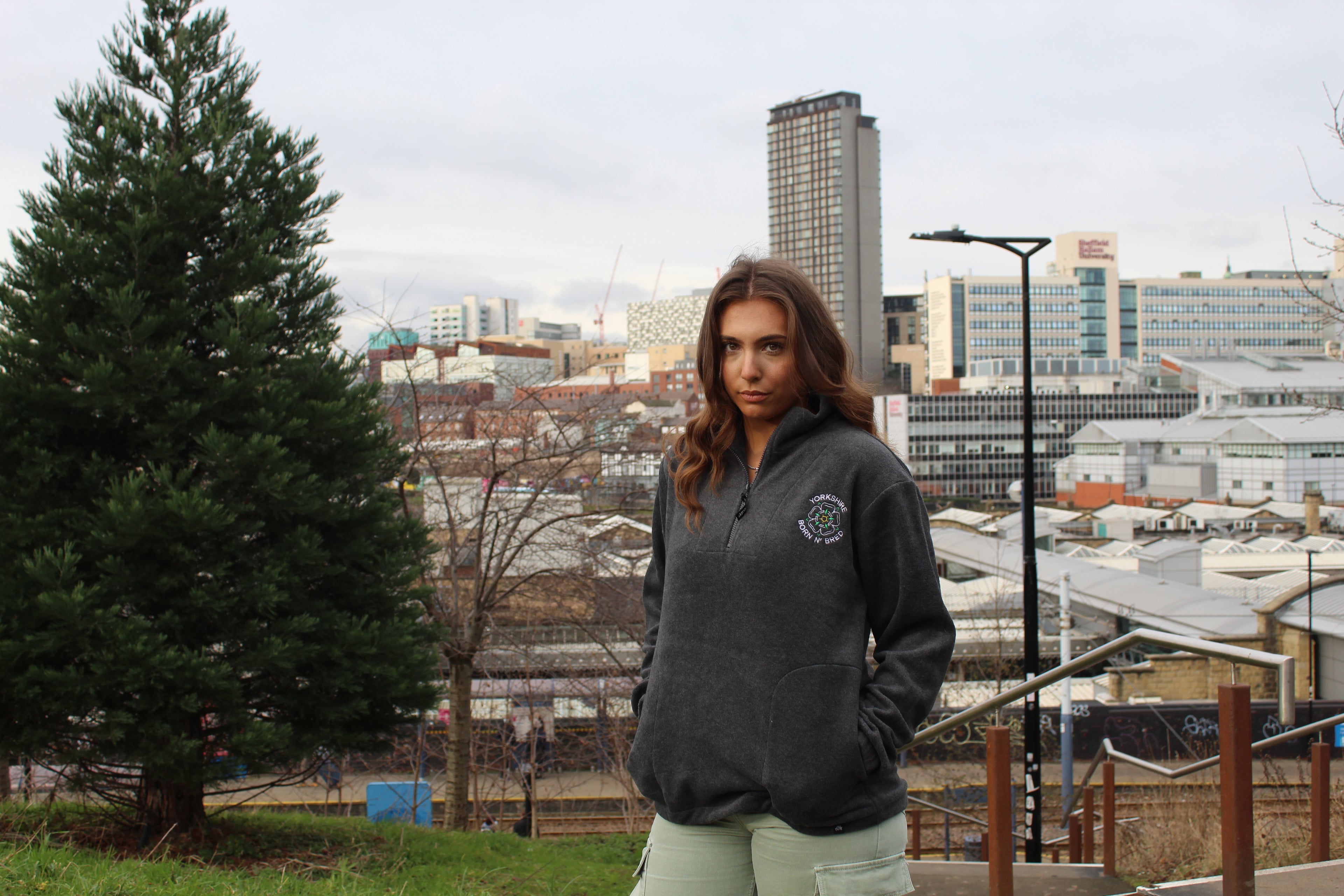 Yorkshire Born n Bred Rose 1/4 Zip Fleece