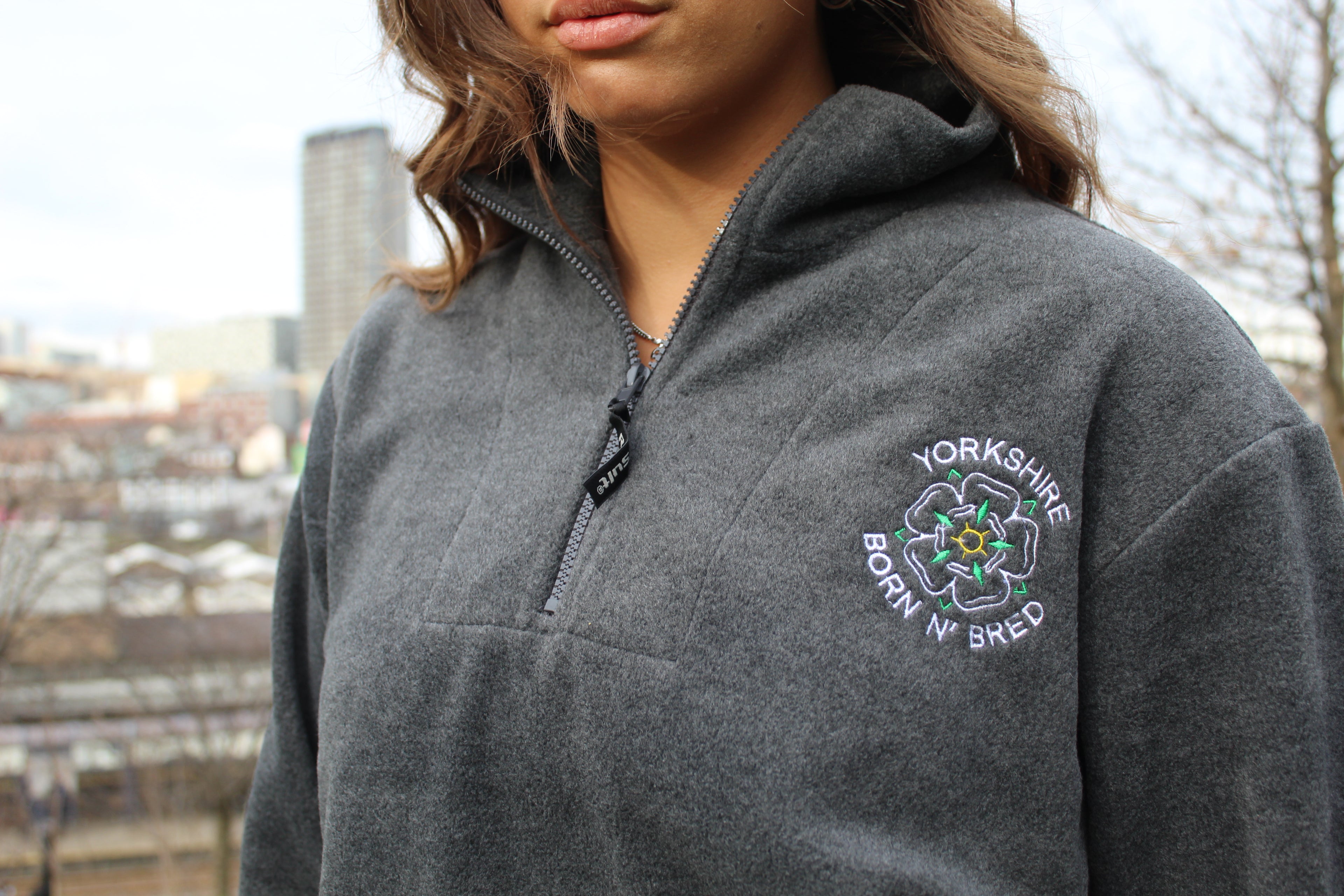 Yorkshire Born n Bred Rose 1/4 Zip Fleece