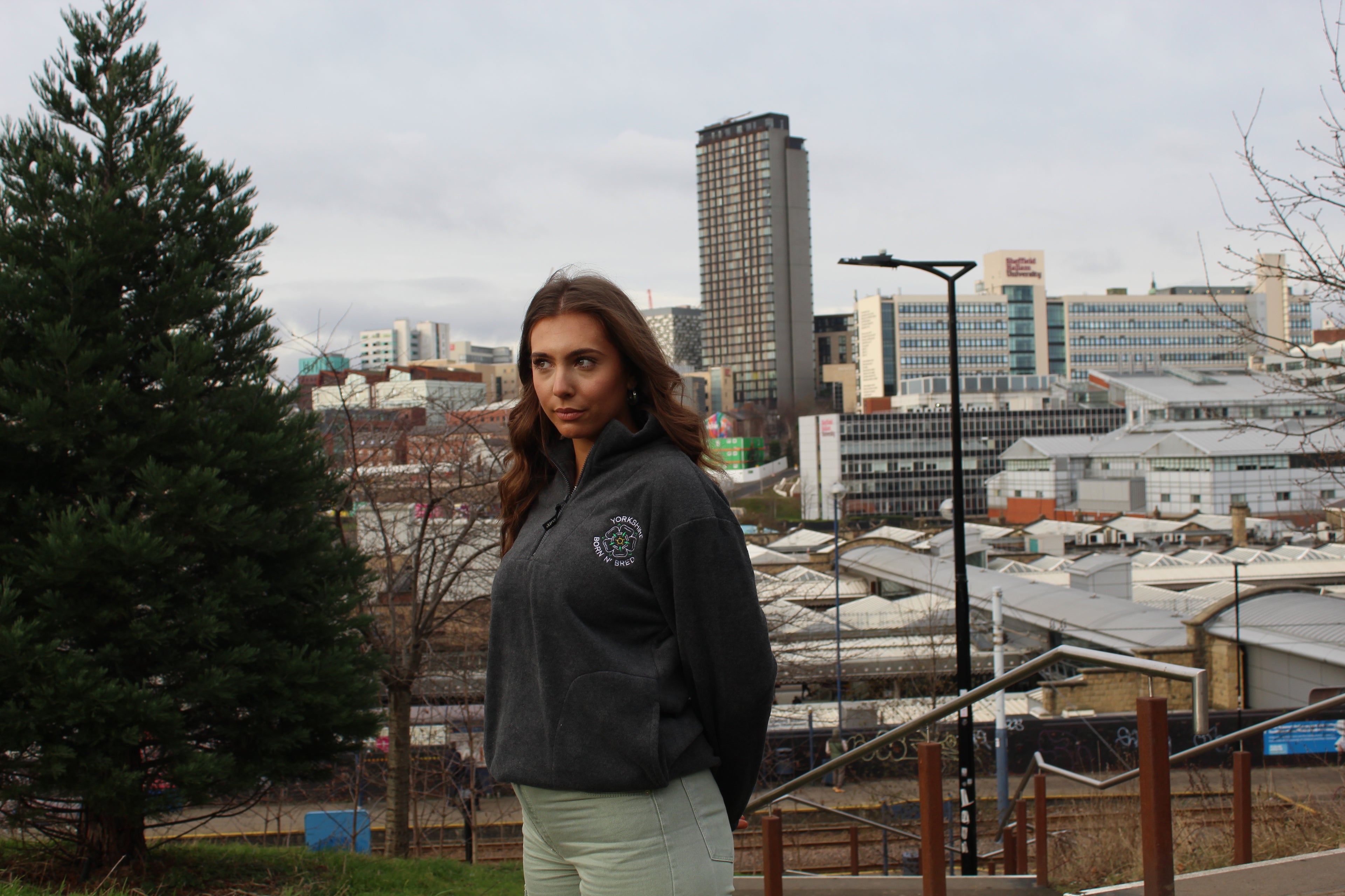 Yorkshire Born n Bred Rose 1/4 Zip Fleece