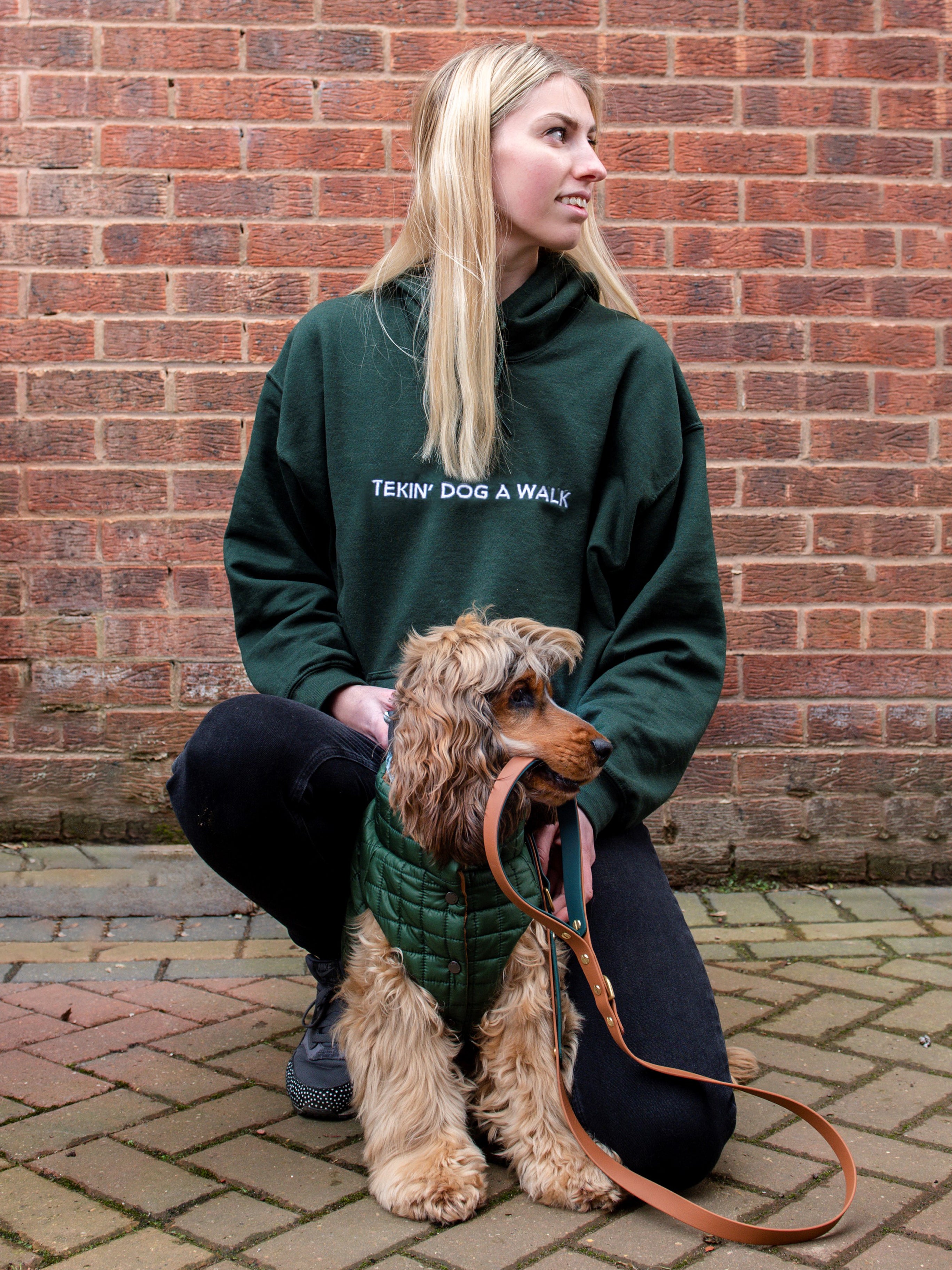Tekin Dog A Walk Embroidered Hoodie
