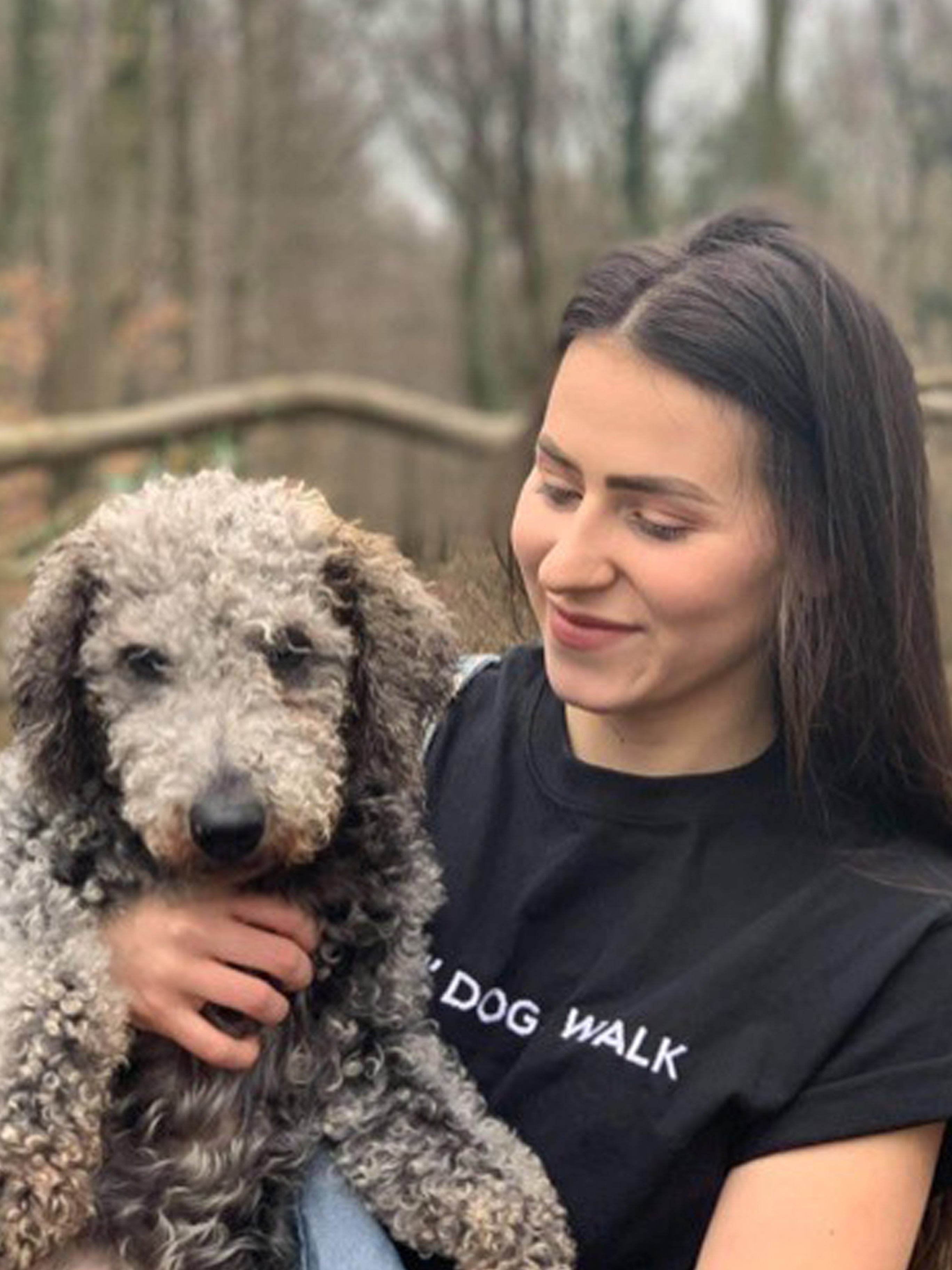Tekin Dog A Walk Embroidered T-Shirt