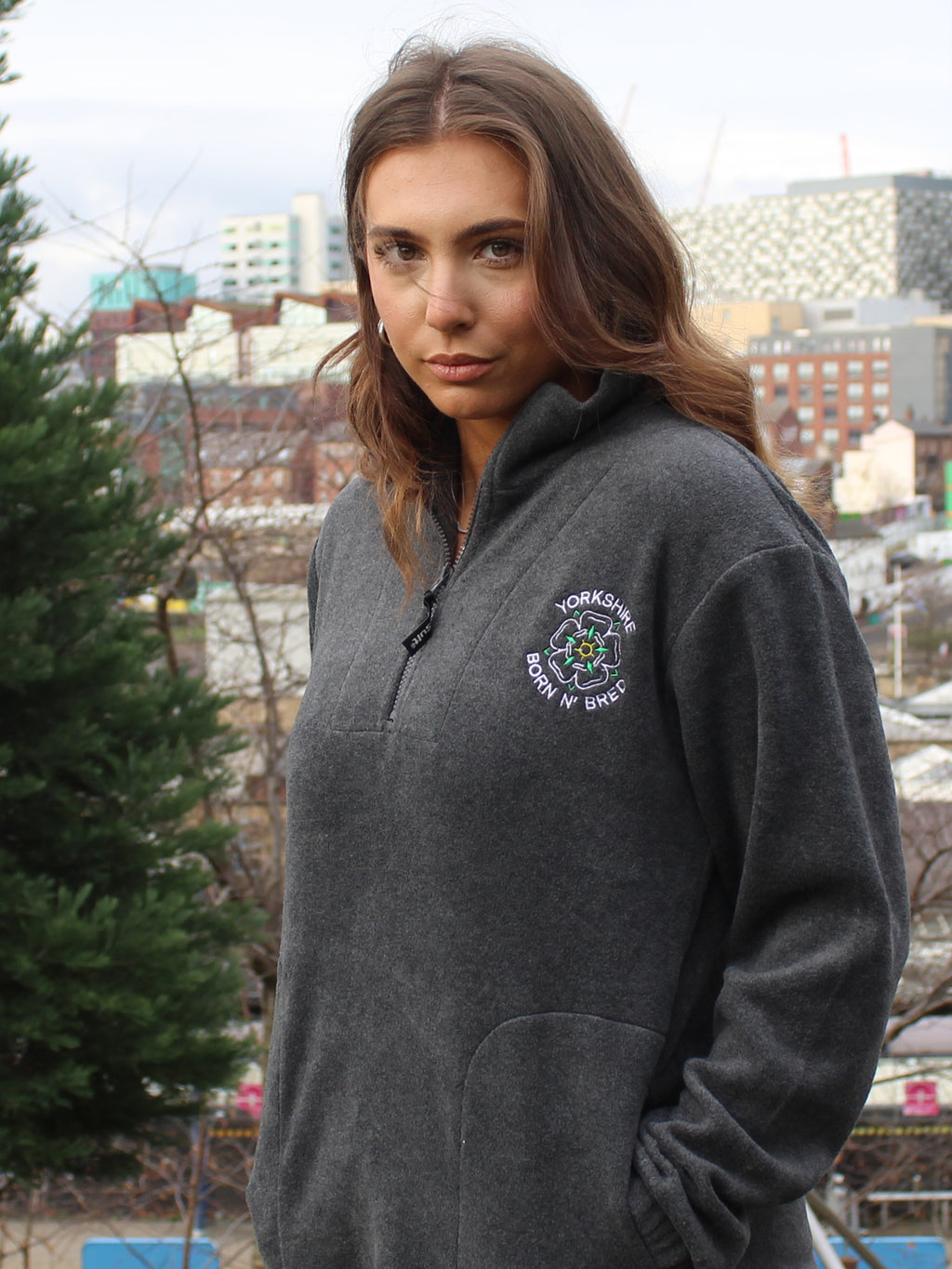 Yorkshire Born n Bred Rose 1/4 Zip Fleece