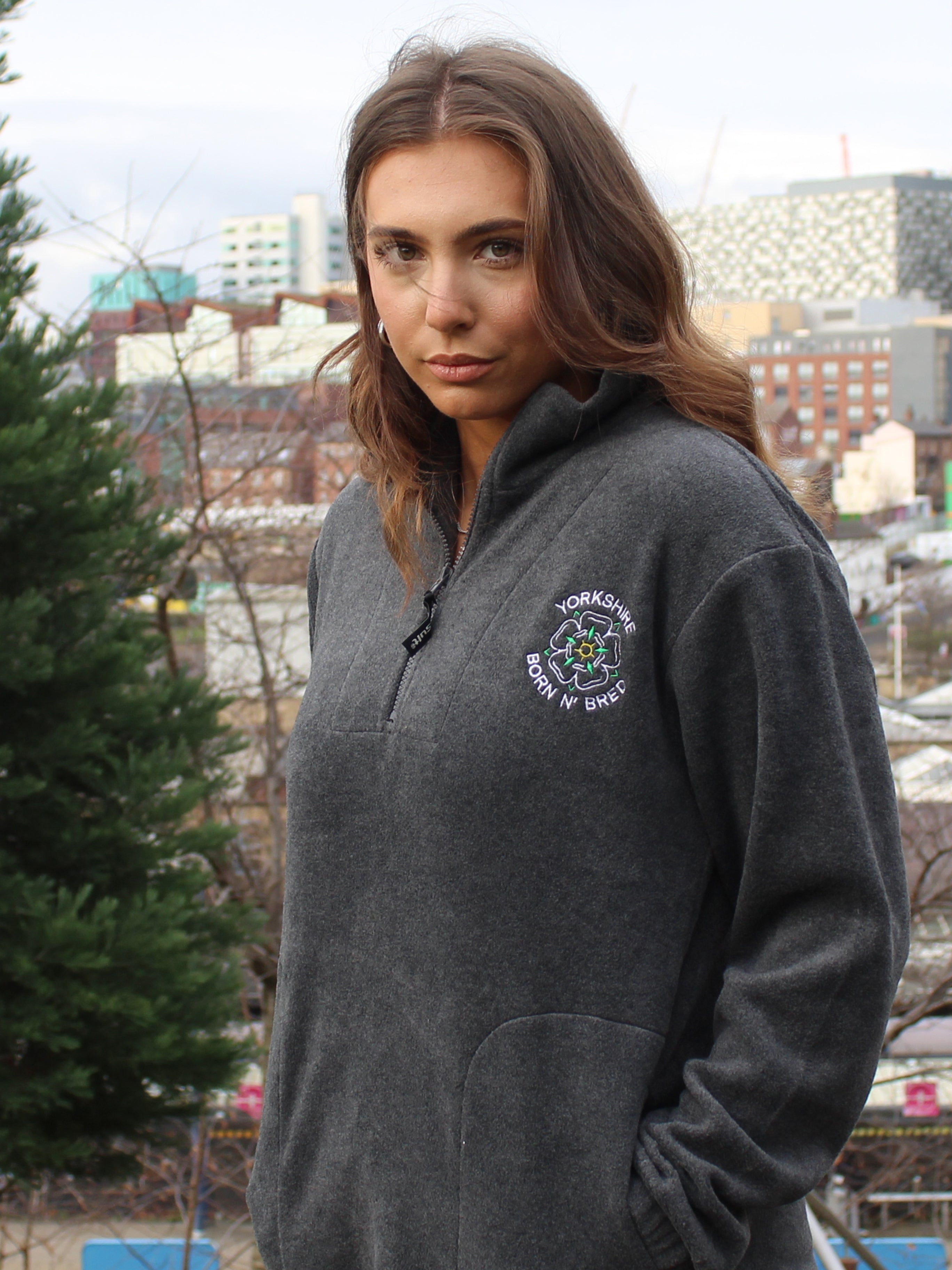 Yorkshire Born n Bred Rose 1/4 Zip Fleece